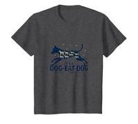 Its A Dog-Eat-Dog World Canine Graphic T-Shirt, Kids, Dark Heather Grey, 12 Years