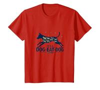 Its A Dog-Eat-Dog World Canine Graphic T-Shirt, Kids, Red, 12 Years