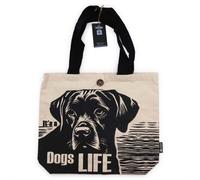 It's A Dogs Life White Cotton Tote Bag - Classic & Spacious For Everyday Use