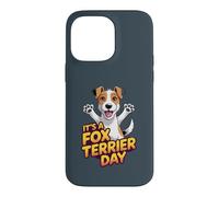 It's a Fox Terrier Day Cute Puppy Cartoon Pet Wire Dog Breed Case for iPhone 14 Pro Max