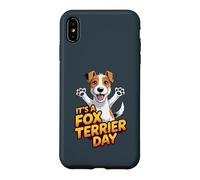 It's a Fox Terrier Day Cute Puppy Cartoon Pet Wire Dog Breed Case for iPhone XS Max