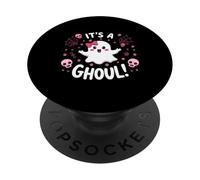 It's A Ghoul! Halloween Gender Reveal Shirt Spooky Fun PopSockets Adhesive PopGrip