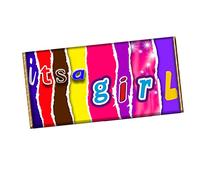 Its a Girl Chocolate Bar Wrapper Novelty Gift For New Baby Boy Born 1st Birthday CH-315 (with chocolate)