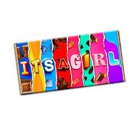 It's a Girl Chocolate Bar Wrapper Novelty Gift Present for new born baby shower (#1260) (without chocolate bar)