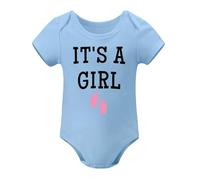 It's A Girl Onesie - Gender Reveal Baby Bodysuit Sky Blue-style 3months