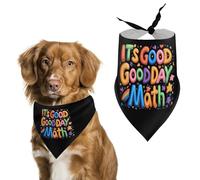 It's A Good Day Math Dog Bandanas Print Triangle Scarf Adjustable Dog Bibs Handkerchief Holiday Party Costumes