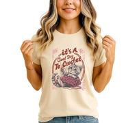 Its A Good Day to Crochet Kitten Crocheting Hobbies Womens Graphic T-Shirt Crafting Animal Tee 2XL (22-24)