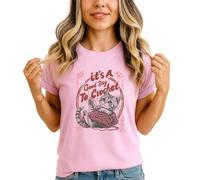 Its A Good Day to Crochet Kitten Crocheting Hobbies Womens Graphic T-Shirt Crafting Animal Tee 2XL (22-24) Light Pink