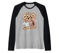 It's a Good Day to Feed the Squirrels Wildlife Backyard Raglan Baseball Tee