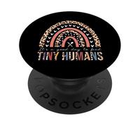 Its A Good Day To Feed Tiny Humans Funny Leopard Lunch Lady PopSockets Adhesive PopGrip