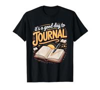 It's a Good Day to Journal Journaling Writing Value Graphic T-Shirt, Men, Black, M