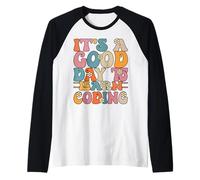 It's a Good Day To Learn Coding Retro Teacher Students Raglan Baseball Tee