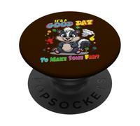 It's A Good Day To Make Some Fart Artist Drawing Funny Skunk PopSockets Adhesive PopGrip
