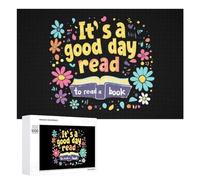 It's A Good Day to Read A Book Adults Wooden Jigsaw Puzzles 1000/500/300 Piece Personalised Customized Gifts
