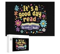 It's A Good Day to Read A Book Adults Wooden Jigsaw Puzzles 1000/500/300 Piece Personalised Customized Gifts