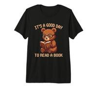 It's A Good Day to Read A Book Bear Pixel Art Premium T-Shirt