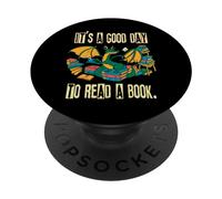 It's a good Day to read a Book Bookworm Book Dragon PopSockets Swappable PopGrip