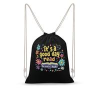 It's A Good Day to Read A Book Canvas Drawstring Bags Gym Backpack Sports Rucksacks Casual Daypacks