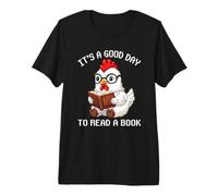 It's A Good Day to Read A Book Chicken Pixel Art Premium T-Shirt