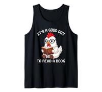 It's A Good Day to Read A Book Chicken Pixel Art Tank Top