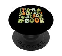 It's A Good Day To Read A Book Dinosaur PopSockets Adhesive PopGrip