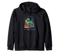 It's A Good Day To Read A Book Dragon Art Zip Hoodie