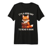 It's A Good Day to Read A Book Fox Pixel Art Premium T-Shirt