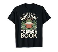It's A Good Day to Read a Book Funny Frog with Books Reader T-Shirt