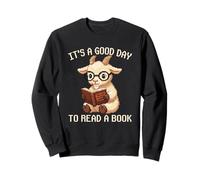 It's A Good Day To Read A Book Goat Pixel Art Sweatshirt
