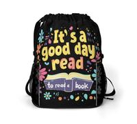 It's A Good Day to Read A Book Gym Bag with Shoe Compartment 30L Backpack