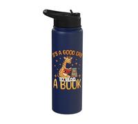 It's A Good Day to Read A Book Library W iraffe Reading Stainless Steel Insulated Water Bottle