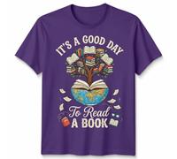Its A Good Day to Read A Book Reading Book Lover Hobbies Graphic Unisex T-Shirt Mens Tee Womens Top Literature Library Apparel Unisex 2XL Purple