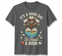 Its A Good Day to Read A Book Reading Book Lover Hobbies Graphic Unisex T-Shirt Mens Tee Womens Top Literature Library Apparel Unisex 2XL Light Graphite