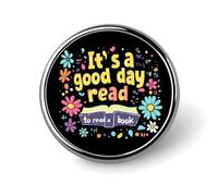 It's A Good Day to Read A Book Round Brooch Pins Badge Printed Button Tie Lapel Backpack Pin Decoration for Women Men
