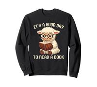 It's A Good Day To Read A Book Sheep Pixel Art Sweatshirt
