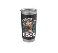 It's A Good Day to Read a Book Wise owl with Books Reader Stainless Steel Insulated Tumbler