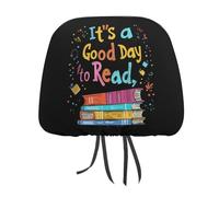 Its A Good Day to Read Funny Car Headrest Cover Auto Front/Rear Seat Head Rest Protector Universal Fit Most Cars