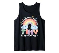 It's A Good Day To Teach Tiny Humans Funny Rainbow Teacher Tank Top