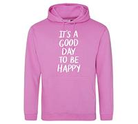 It's A Good Day Unisex Positive Vibes Hoodie, Feel Good Jumper, 11 Colour choices Light Pink