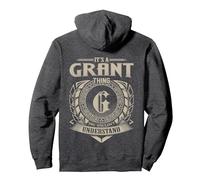 It's A GRANT Thing You Wouldn't Understand Funny Family Name Pullover Hoodie, Adult Unisex, Dark Heather Grey, XX-Large