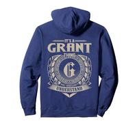 It's A GRANT Thing You Wouldn't Understand Funny Family Name Pullover Hoodie, Adult Unisex, Navy Blue, X-Large