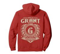 It's A GRANT Thing You Wouldn't Understand Funny Family Name Pullover Hoodie, Adult Unisex, Red, Small