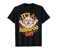 It's a Havapoo Day Cartoon Cross Poodle Mix Breed Dog T-Shirt