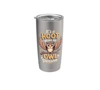 It's a Hoot Being an Owl Lover Screech Birdwatching Stainless Steel Insulated Tumbler