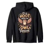 It's a Hoot Being an Owl Lover Screech Birdwatching Zip Hoodie