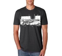 It's A Houston Thing Iconic Be Someone T-Shirt Htown Skyline Graffiti, Charcoal, S