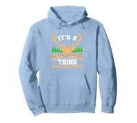 It's a Hunting Thing Hunters and Wildlife Pullover Hoodie, Adult Unisex, Dusty Blue, XX-Large