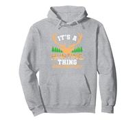 It's a Hunting Thing Hunters and Wildlife Pullover Hoodie, Adult Unisex, Heather Grey, Medium