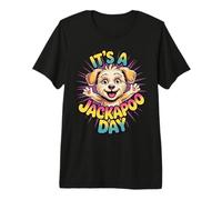 It's a Jackapoo Day Cartoon Mix Breed Dog Poodle Terrier Premium T-Shirt