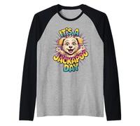 It's a Jackapoo Day Cartoon Mix Breed Dog Poodle Terrier Raglan Baseball Tee